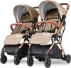 Poussette bébé Lejoux. Poussette pliable et légère - Beige