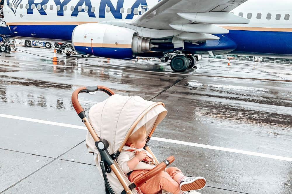 Taking stroller on plane online